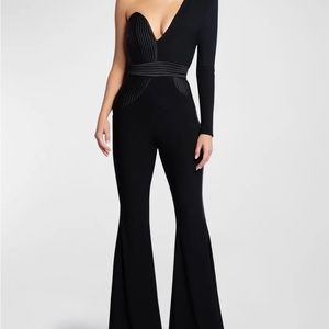ZHIVAGO It’s No Game One-Shoulder Flared Jumpsuit